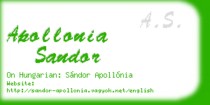 apollonia sandor business card