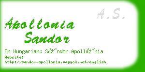 apollonia sandor business card